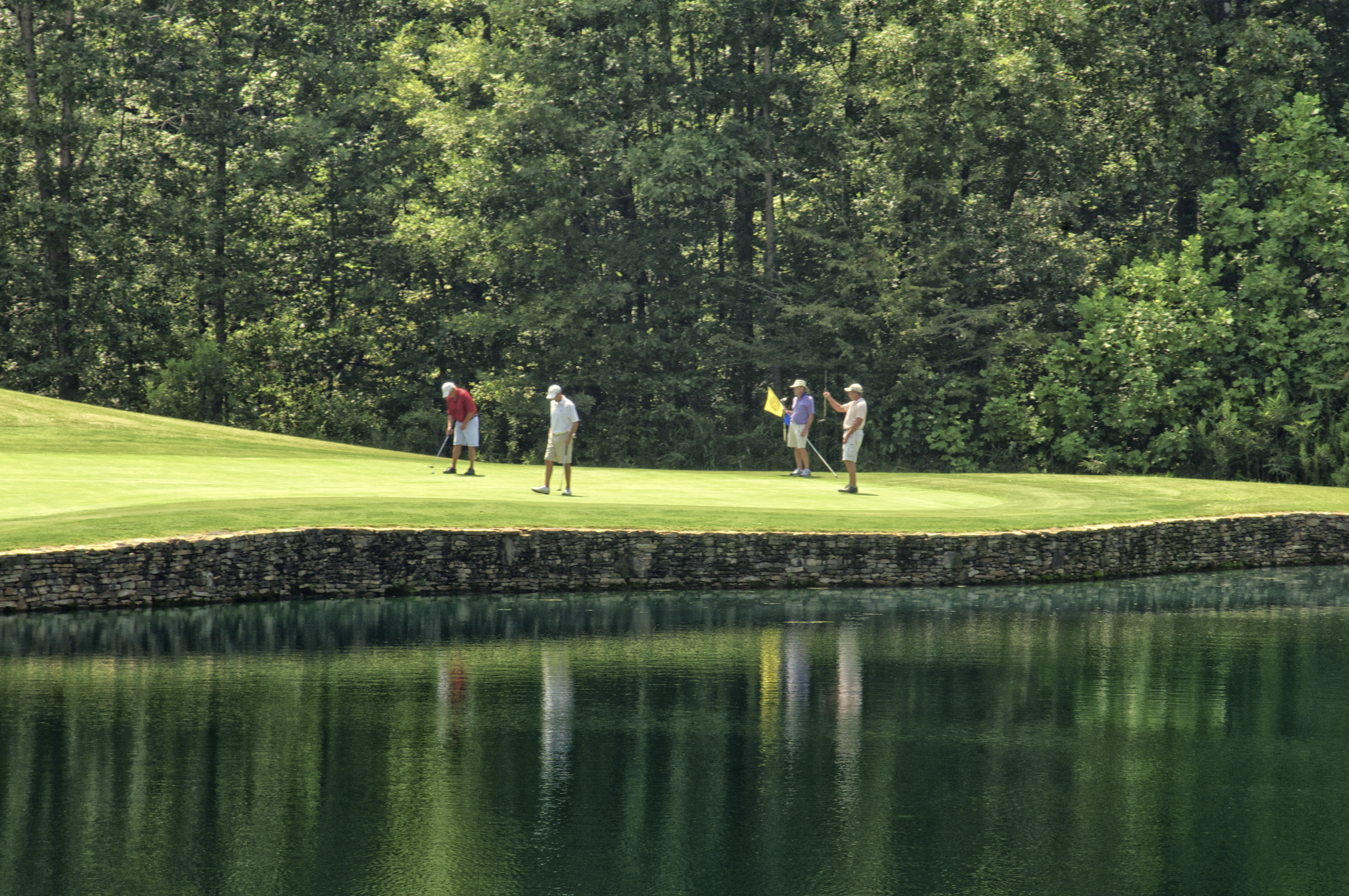 players on golf course